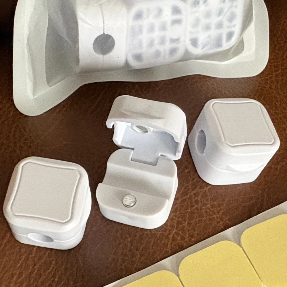 Universal White Cable Protector Clips for Lightning, USB-C, and Micro USB